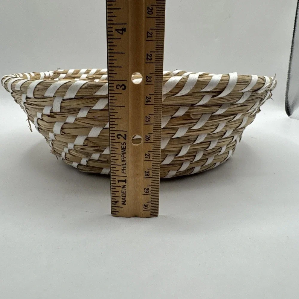 Vintage Hand Woven Grass‎ Straw 9